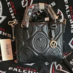 *Brand New* Black Quilted Valentino Orlandi Mini Bag with Gold Hardware